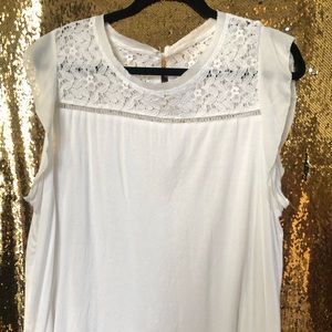 White flowy tank top